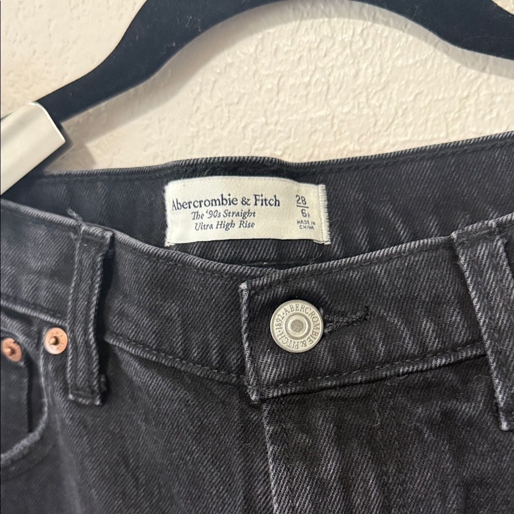 Abercrombie & Fitch Charcoal High Rise Jeans - Picture 2 of 3